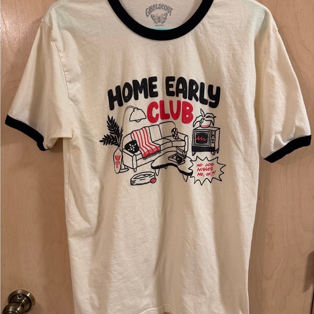 Girrlscout Home Early Club Graphic T